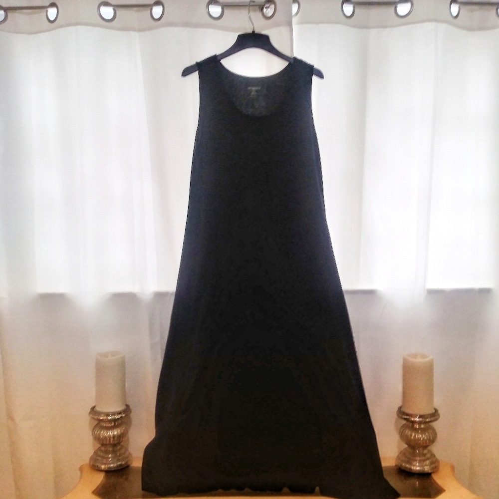 Liz Claiborne Essentials Black Maxi Dress Sz Lrg